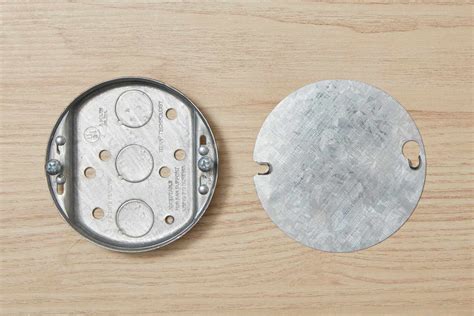 circular metal junction box|round shallow wall electrical box.